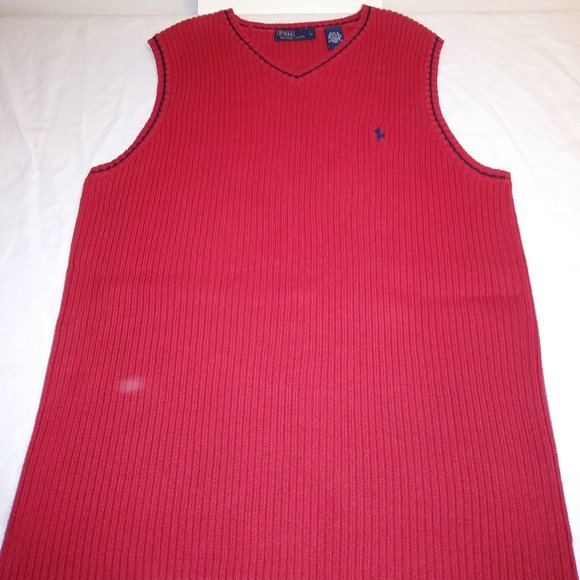 POLO RALPH LAUREN VEST SWEATER #9 - Picture 1 of 5